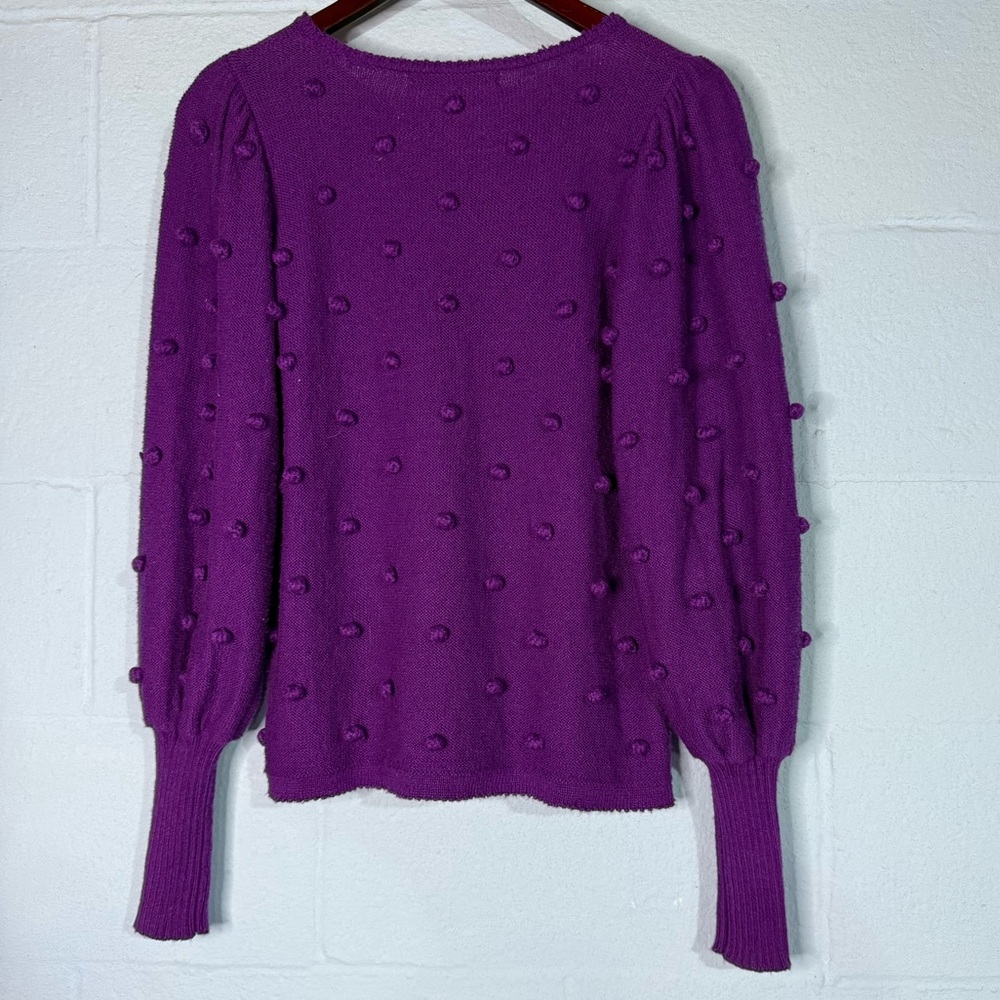Lilly Pulitzer Kippa Purple Pom Pom Sweater - Picture 3 of 6